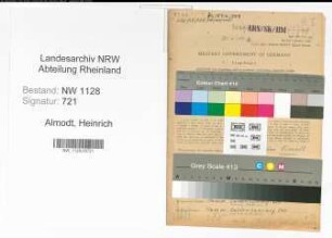 Entnazifizierung Heinrich Almodt , geb. 03.05.1904 (Vulkaniseur)