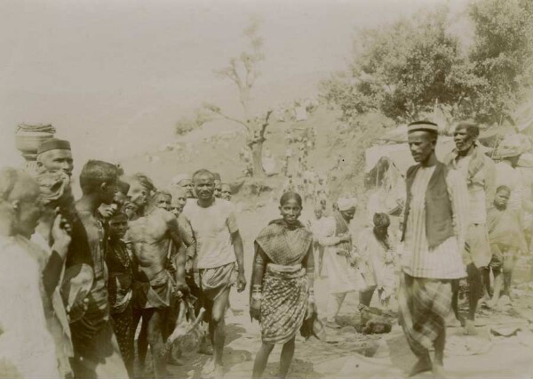 Scène de marché près de Bombay