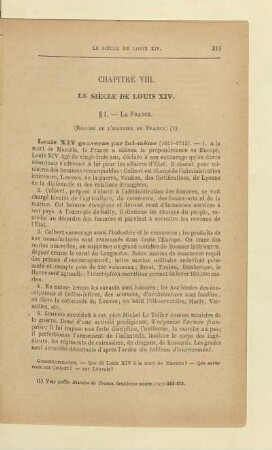 Chapitre VIII. Le siècle de Louis XIV