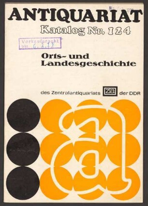 Nr. 124: Orts- und Landesgeschichte
