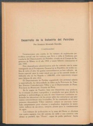 Desarrollo de la Industria del Petróleo - (Continuación)
