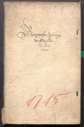 IX A 1 - Alte Stadtrechnungen (1715 - 1716)