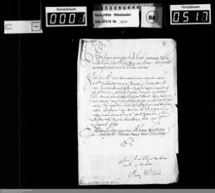 Neujahrsschreiben 1693