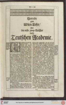 Vorrede [...] über die ersten zwey Bücher