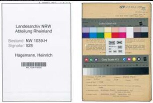 Entnazifizierung Heinrich Hagemann , geb. 11.05.1887 (Postngestellter)