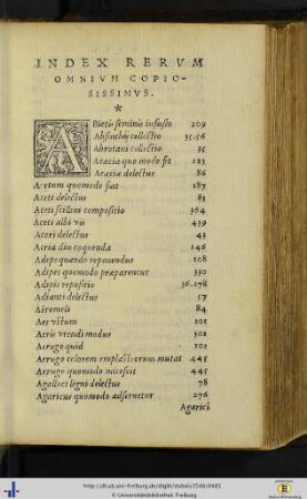 Index Rerum Omnium Copiosissimus.