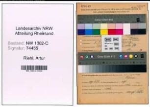 Entnazifizierung Artur Riehl, geb. 05.07.1886 (Kaufmann)