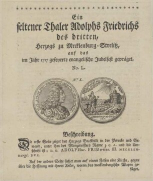 Bildnis des Adolph Fridr. III.