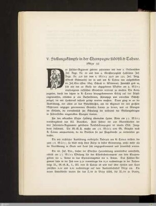 V. Stellungskämpfe in der Champagne südöstlich Tahure