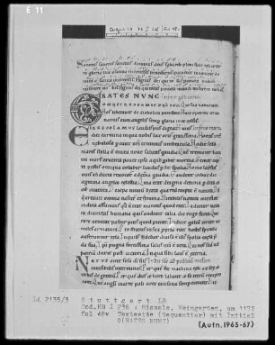 Graduale-Sakramentar-Lektionar — Initiale G(rates nunc), Folio 48verso
