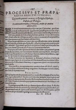 Processus Et Praeparatio Spiritus Vitrioli