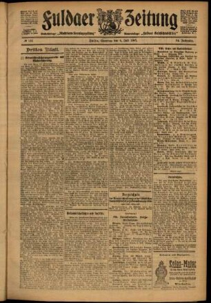 Dritte Ausgabe vom Samstag, den 06. Juli 1907.