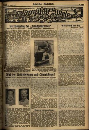 Dritte Ausgabe vom Mittwoch, den 05. August 1936.