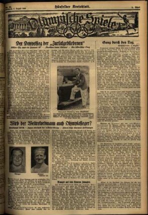 Dritte Ausgabe vom Mittwoch, den 05. August 1936.