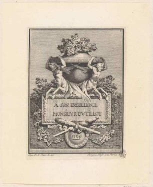 Widmung an Monsieur Dutillot, aus der Folge "Suite de Vases"
