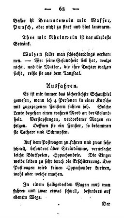 Ausfahren.