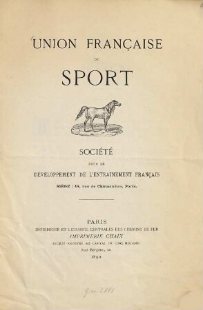 Union française du sport : Société pour le développement de l'entraînement français