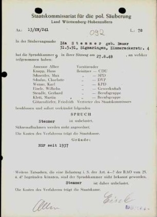 Stemmer, Ida