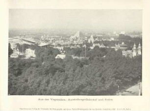 Aus der Vogelschau. Ausstellungs-Bahnhof und Kairo