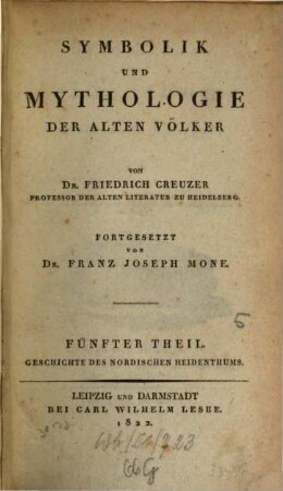 Geschichte des Heidenthums im nördlichen Europa, 1. Die Religionen der finnischen, slawischen und skandinavischen Völker