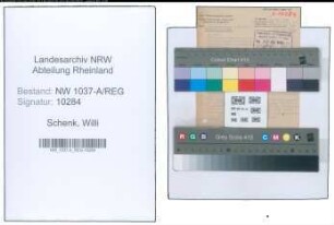 Entnazifizierung Willi Schenk , geb. 00.00.0000 (Steuerassistent)