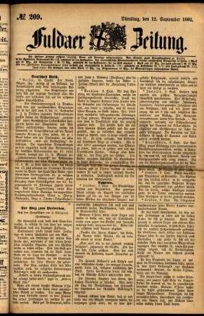 Ausgabe vom Dienstag, den 12. September 1882.