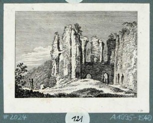 Ansicht der Burgruine in Tharandt