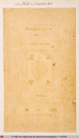 Exlibris der Bibliothek zu Hall in Schwaben