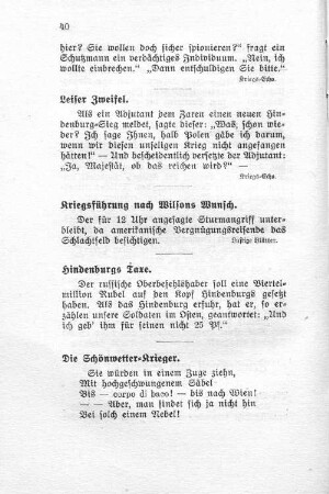 Gedicht. Die Schönwetter-Krieger.