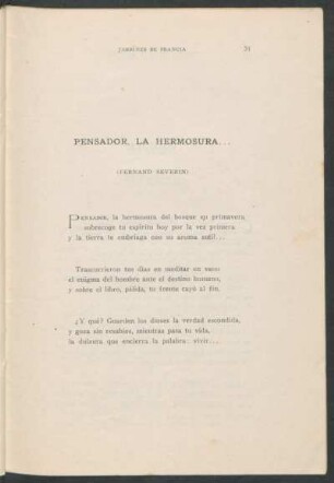 Pensador, la hermosura...