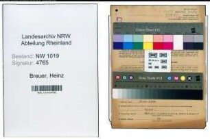 Entnazifizierung Heinz Breuer , geb. 18.02.1921 (Drucker)