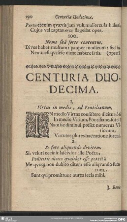 Centuria Duodecima