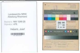Entnazifizierung Josef Helpertz , geb. 04.06.1890 (Beamter)
