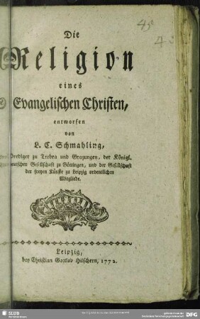 Die Religion eines Evangelischen Christen