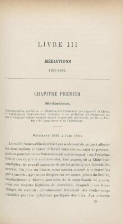Chapitre premier. Médiations