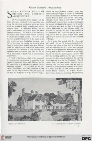 26: Some recent English designs for domestic architecture