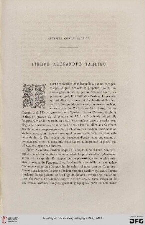 14: Pierre-Alexandre Tardieu : artistes contemporains
