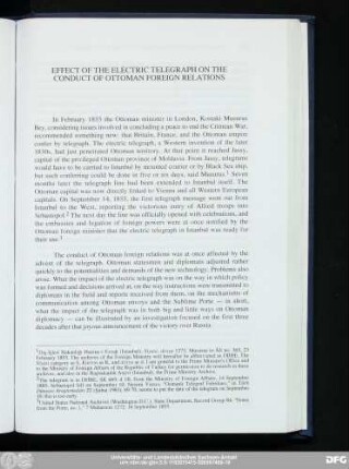 Effect Of The Electric Telegraph On The Conduct Of Ottoman Foreign Relations