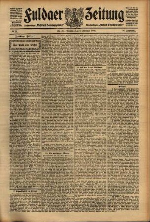 Dritte Ausgabe vom Samstag, den 06. Februar 1909.