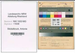 Entnazifizierung Antonie Stickelbruck , geb. 15.09.1902 (Kellnerin)