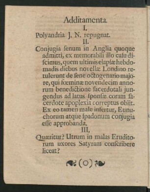 Additamenta