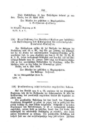 Verpflichtung der Gutsherrschaften zur subsidiären Aufbringung des Schulgeldes für unvermögende Dominial-Einsassen : [IV. Elementarschulwesen]