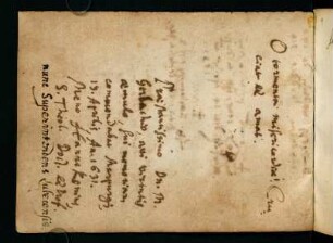 Marburg/Lahn ; 13.04.1631 / Meno Hannekenius