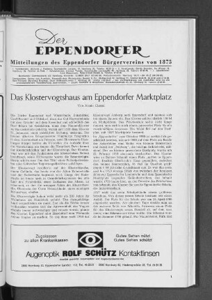 Das Klostervogthaus am Eppendorfer Marktplatz