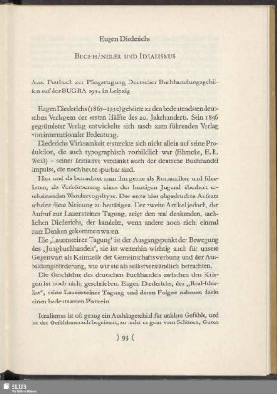 Buchhändler und Idealismus