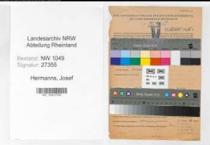 Entnazifizierung Josef Hermanns , geb. 21.04.1904 (Vertreter)
