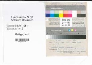 Entnazifizierung Karl Bethge , geb. 05.02.1906 (Buchhalter)