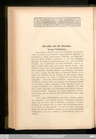Marokko und die Europäer.