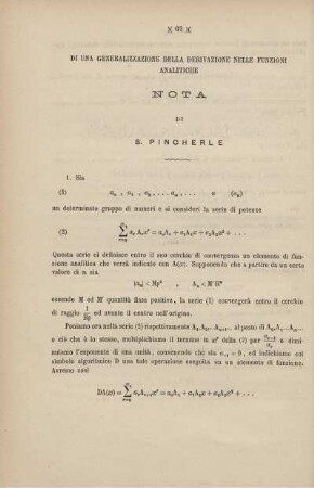 Di una generalizzazione della derivazione nelle funzioni analitiche.