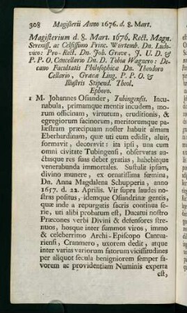 Magisterii Anno 1676 - 1677